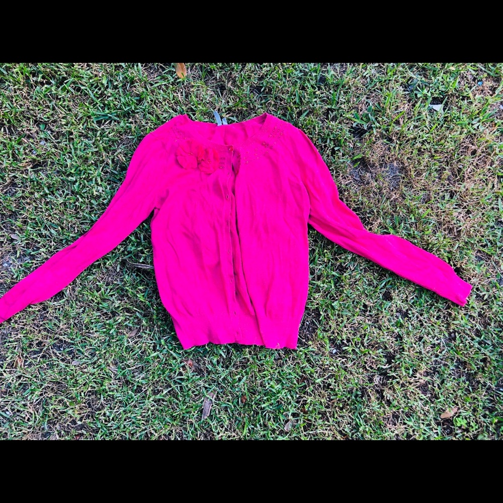 Rose cardigan sweater